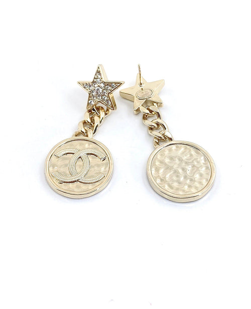 18K  Chanel Star Vintage Earrings