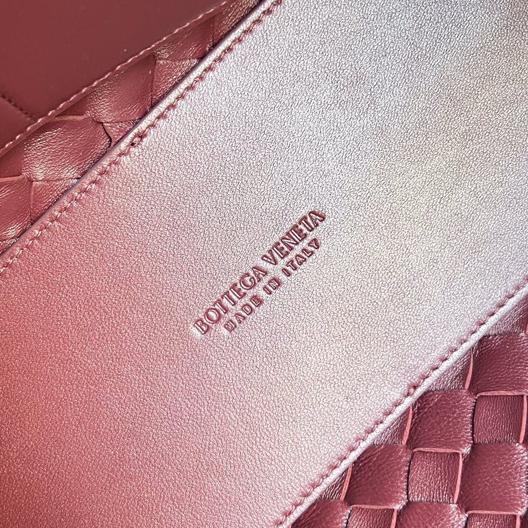 BOTTEGA VENETA MEDIUM ANDIAMO 32 IN BURGUNDY LAMBSKIN