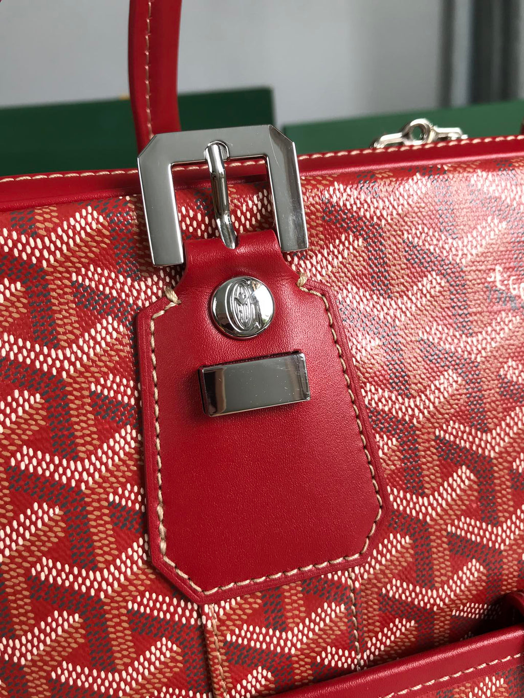 AMBASSADE DOCUMENT CASE 35 IN CLASSIC RED GOYARDINE CANVAS