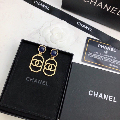 18K  Chanel Perfume Bottle Earrings