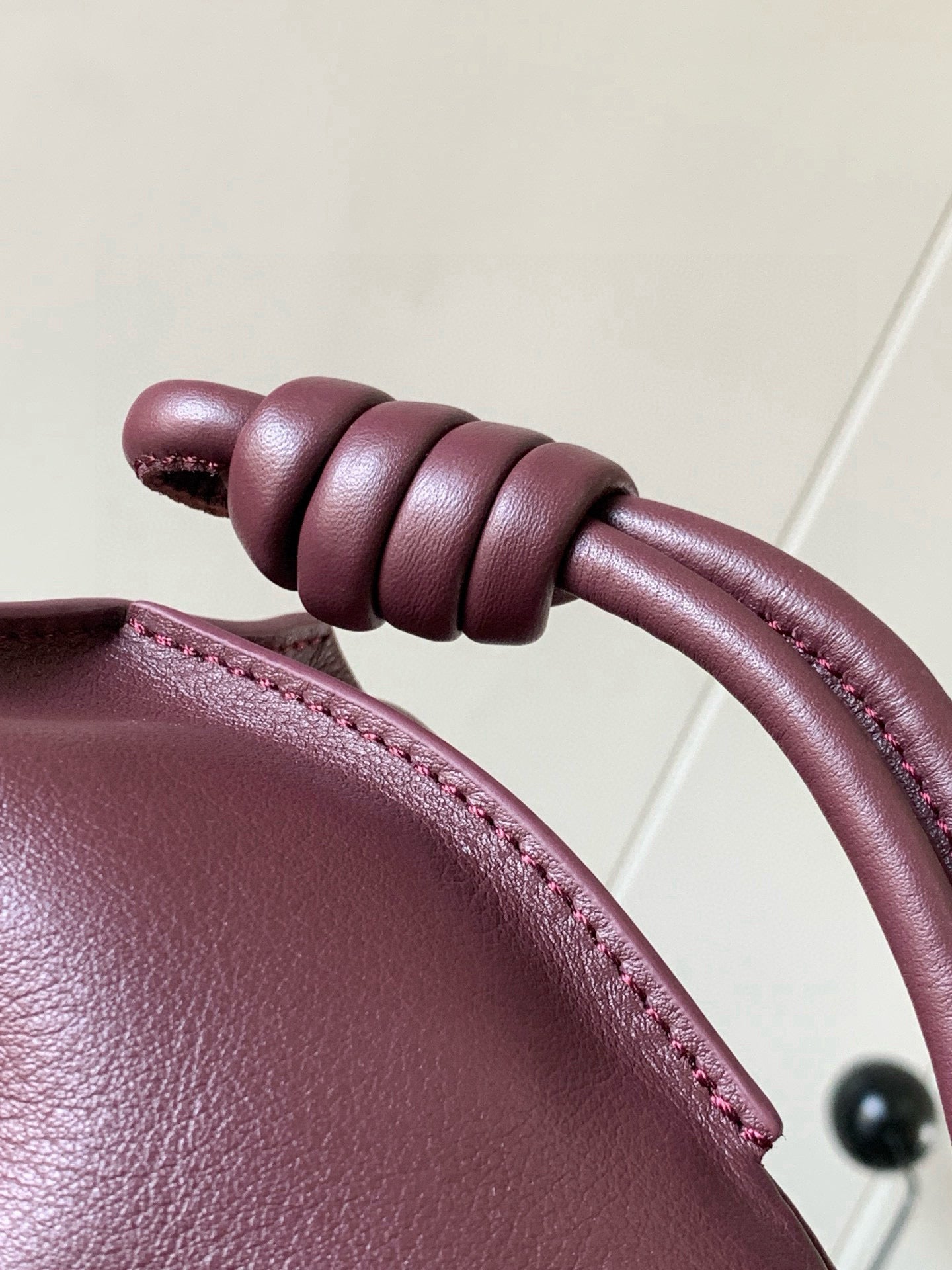 LOEWE 25S MEDIUM FLAMENCO CLUTCH BAG 23 IN DARK ROSEWOOD CALFSKIN