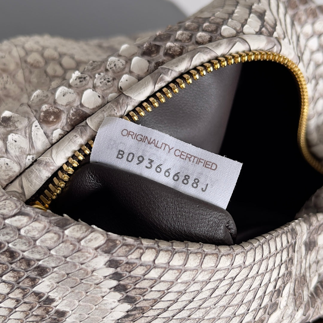 BOTTEGA VENETA MINI JODIE 23 IN SNAKE PATTERN CALFSKIN
