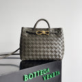 BOTTEGA VENETA SMALL ANDIAMO 25 IN KAKI LAMBSKIN