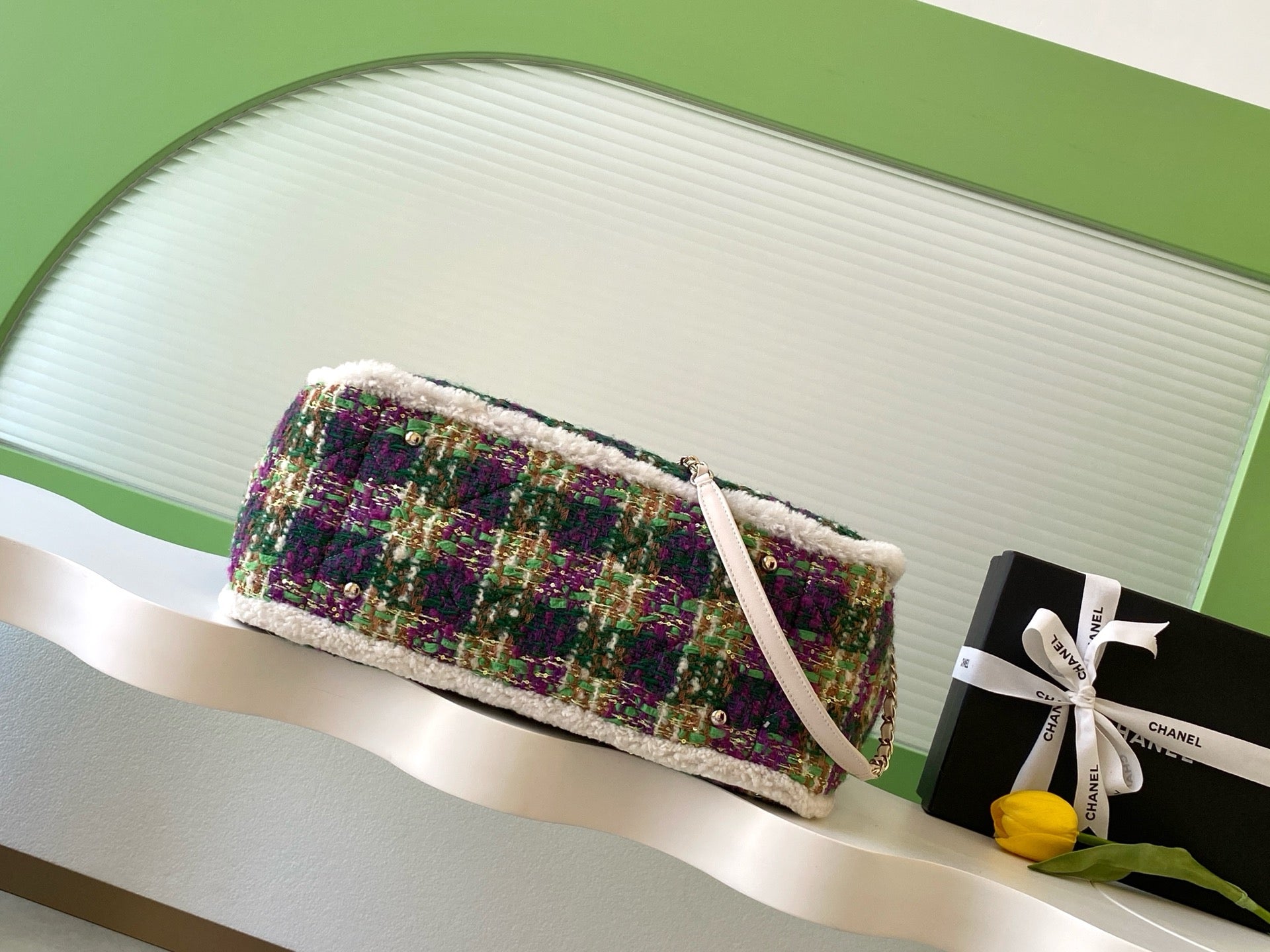 CHANEL 25S SHOPPING BAG 40 IN MULTICOLOR TWEED